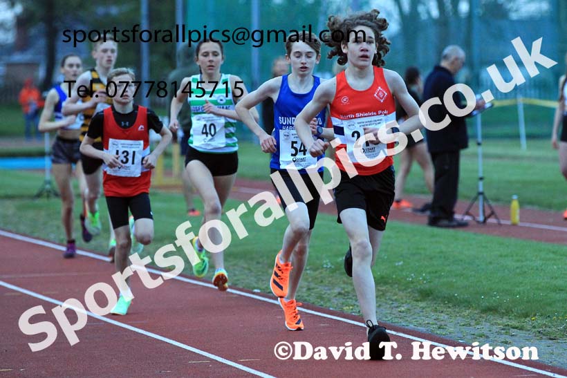 1500 metres, 2022 NEGP No. 1,  Monkton Stadium, April 20th, on a very cold night. Photo: David T. Hewitson/Sports for All Pics